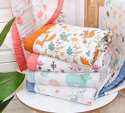 Teri Beri Muslin Swaddle Blanket for Newborn Baby Organic Cotton Muslin for Baby (White)(Pack of 1)