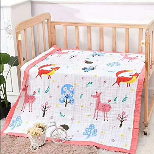 Teri Beri Muslin Swaddle Blanket for Newborn Baby Organic Cotton Muslin for Baby (White)(Pack of 1)