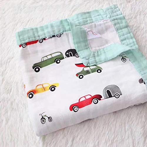 Teri Beri Muslin Swaddle Blanket for Newborn Baby Organic Cotton Muslin for Baby (White)(Pack of 1)
