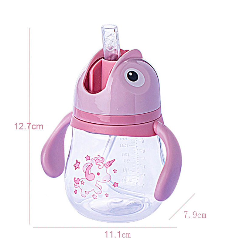 Teri Beri BPA Free Kids 210ML Drinking Tritan Water Bottle Plastic Sippy Baby Training Children Cups with Handle (ANY ONE, Multicolor)
